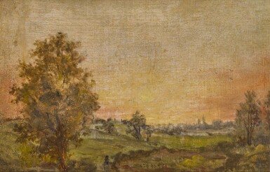 A landscape near Dedham at sunset