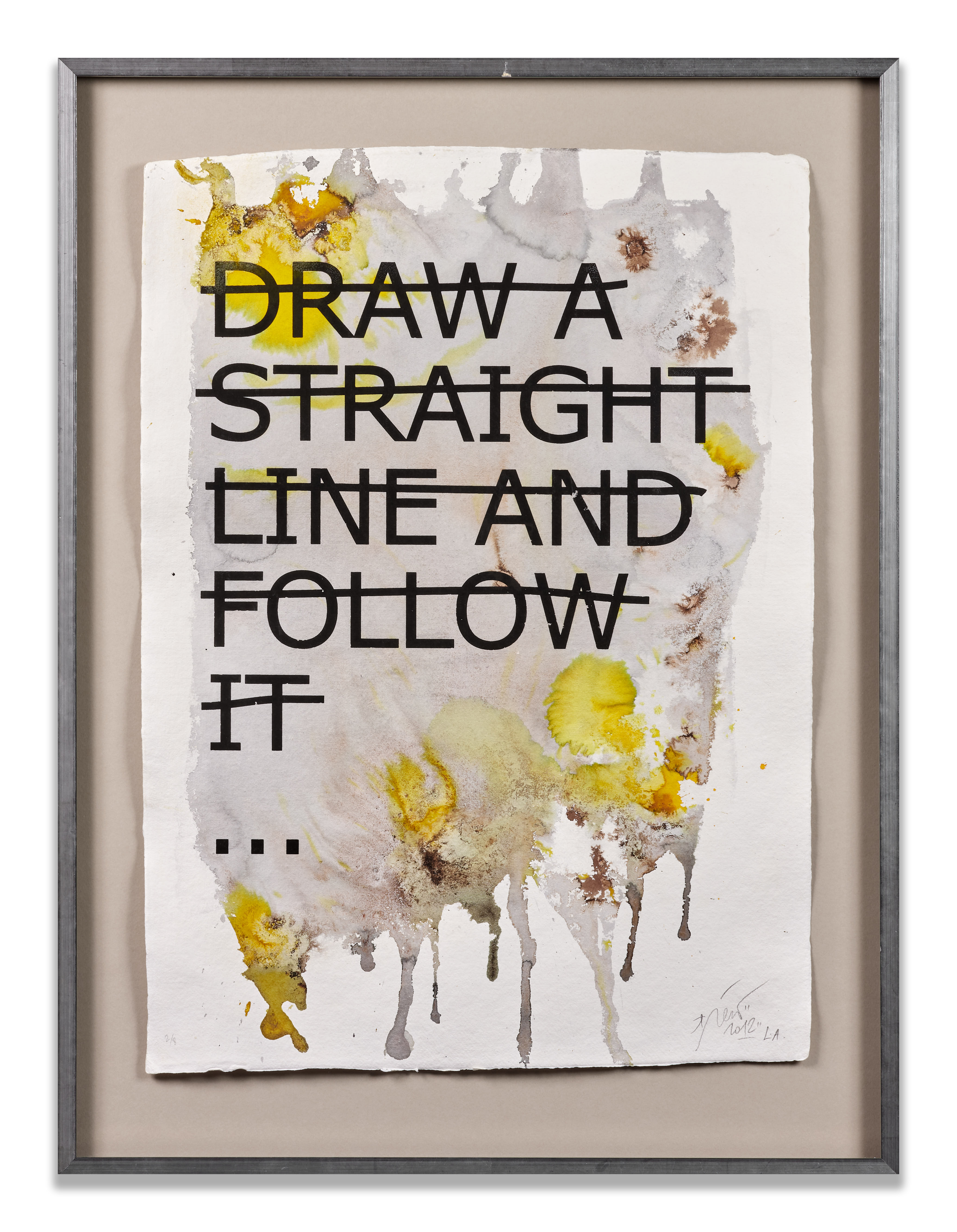 Draw a straight line and follow it -2012