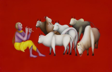 Untitled (Krishna Fluting)