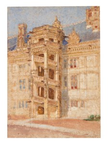 'Double Staircase in the Courtyard at Blois', circa 1887