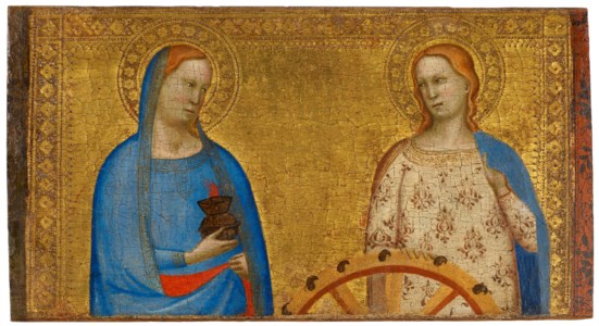 Saints Lucy and Catherine of Alexandria: A Predella panel from the S. Giorgio a Ruballa altarpiece