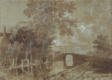 A Canal Scene by Moonlight