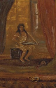Seated Figure Holding Tray with Severed Head