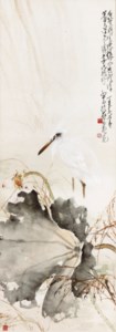 Lotus and Egret