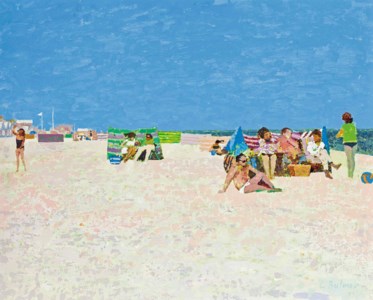 Windbreaks on the beach