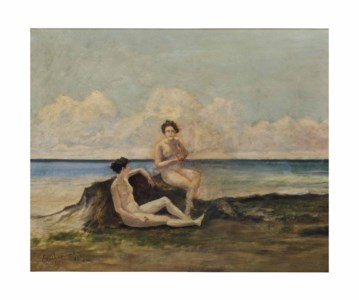 Two Nudes at the Seashore