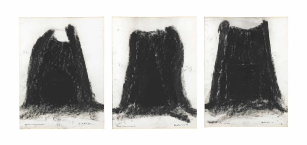 Three Burnt Stumps: Sphere, Pyramid and Cube