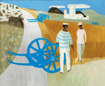 Two figures in a field, Gozo
