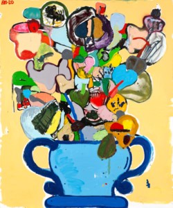 Untitled (Flower Pot with Yellow Background)