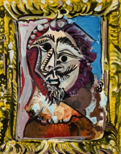 Pablo Picasso, Buste d’homme dans un cadre