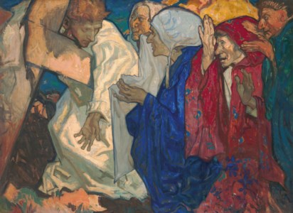 The Sixth Station of the Cross: Veronica Wipes the Face of Jesus