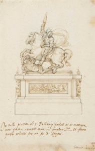 Design for an equestrian monument