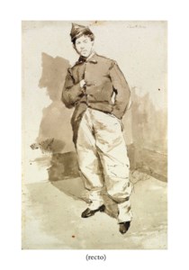 studies of a soldier ( recto and verso )