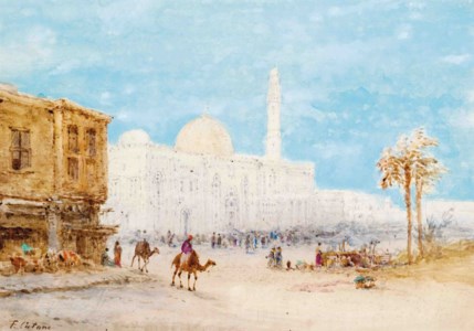 A bazaar and mosque complex