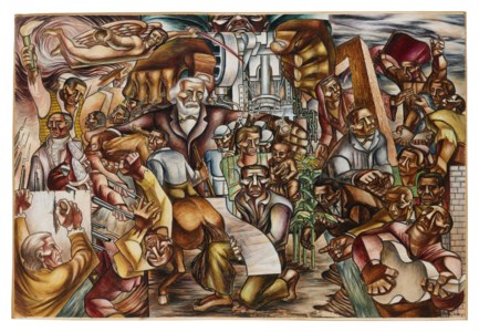 Study for 'The Contribution of the Negro to Democracy in America'