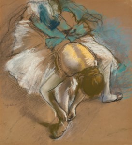 Edgar Degas, Danseuse attachant son chausson
