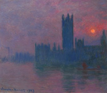 Claude Monet, Le Parlement, soleil couchant