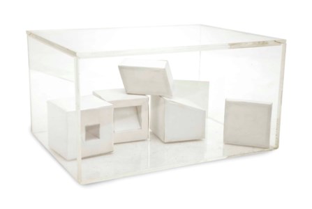 Untitled (Six Part Reduction from Cube To Plane)