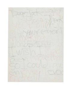 Letter to Jock and Eric; together with Little Stones and Five Drawing Plans for Cloth Pieces