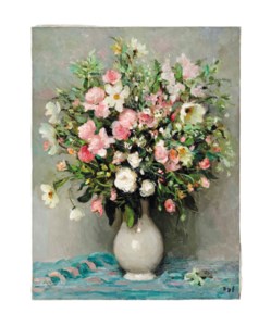 Roses et cosmos