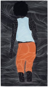 Toyin Ojih Odutola, Within this dark channel (all you could see was what she could give you)
