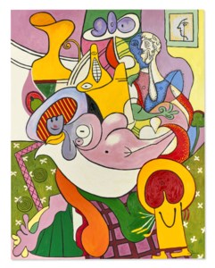 Reclining Nude with Suitors