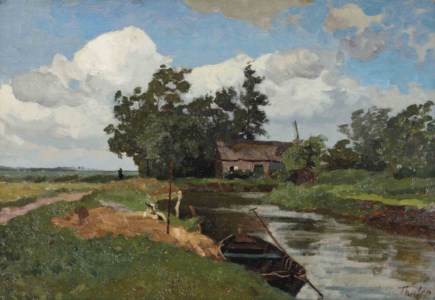 A farm in a polder landscape