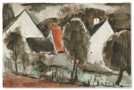 Maisons rurales en hiver