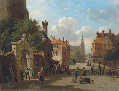 A busy street in Holland