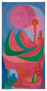 Pedro Coronel, Untitled (fruta, sandía y candelabro)