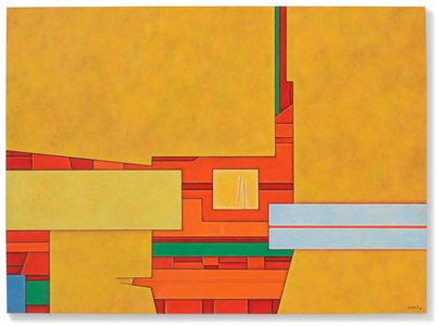 Paisaje: naranja-azul-amarillo-verde