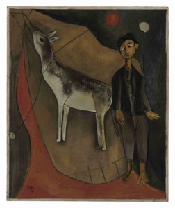 Ram Kumar, Untitled (Boy and Goat)