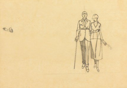 Bernard Boutet de Monvel et sa fiancée, Delfina, en promenade