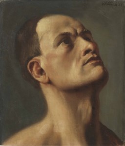 Preparatory study for The Hermit (self portrait)