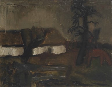 Landscape with a horse