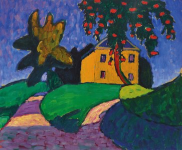 Gelbes Haus mit Apfelbaum (recto); Landschaft (verso)