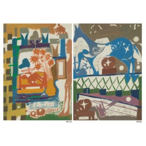 Untitled (Blue Horse/ Orange Figure), double sided, 1967