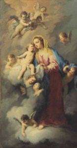 The Madonna and Child with angels