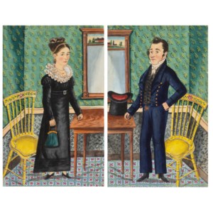 A PAIR OF PORTRAITS OF HUSBAND AND WIFE
