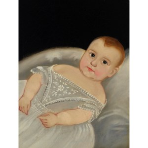 BABY IN WHITE ON PILLOW