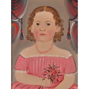 PORTRAIT OF A GIRL IN A PINK DRESS