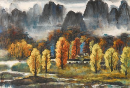 Lin Fengmian 林風眠, Autumn Forest
