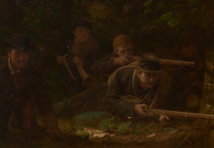 Civil War Battle Scene: A Moment of Decision
