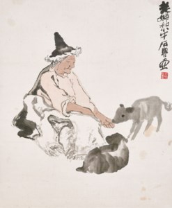 Old Lady with Calves