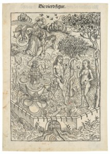 The Creation of Eve and The Fall of Man ('Die vierd Figur'), from: Schatzbehalter der wahren Reichtümer des Heils