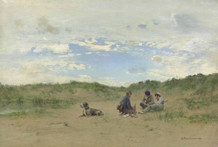 Amateurs de chasse dans les dunes