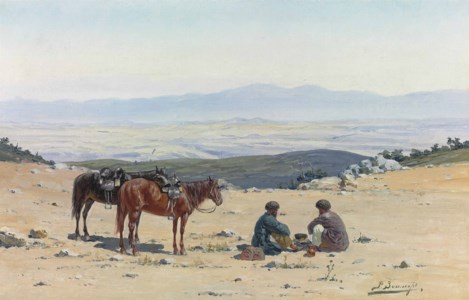 Two riders at rest