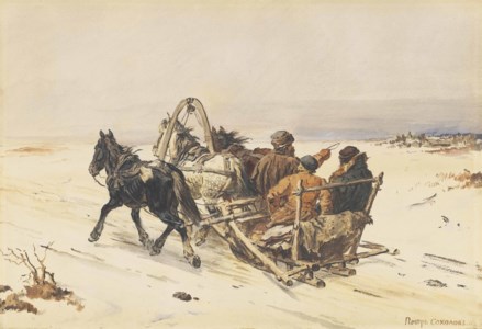 A troika in winter