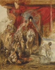 Queen Victoria on horseback: a sketch