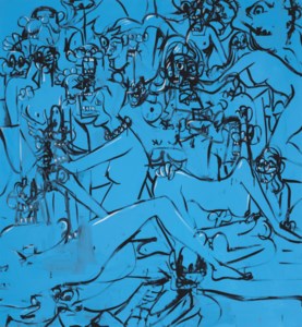 George Condo, Blue Expanding Orgy